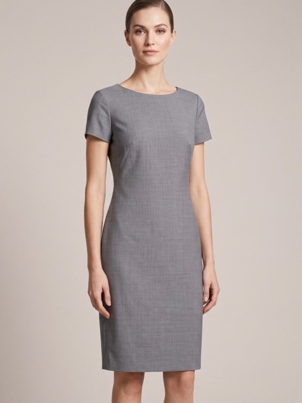 Theory Sheath Dress in Light Gray Melange (retired color)